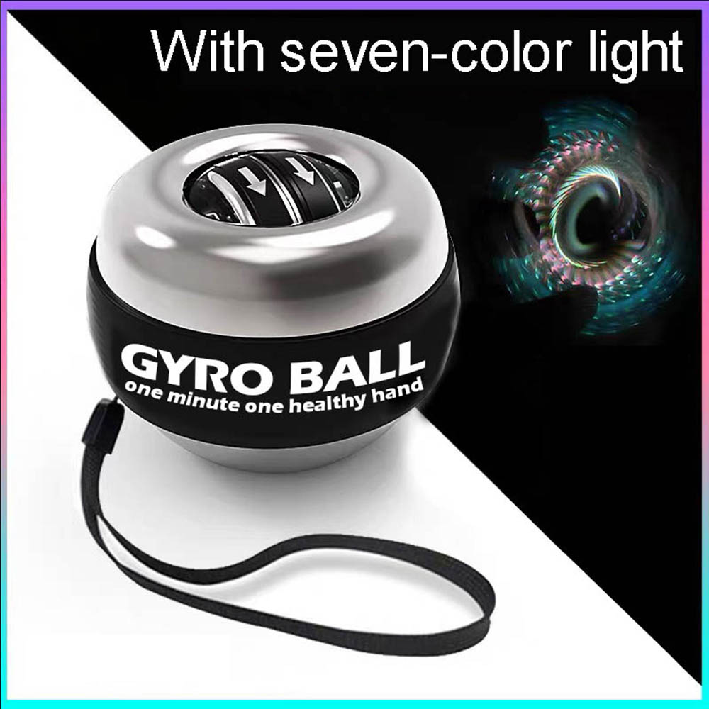 100KG Gyro Power Ball Hand Exerciser LED Wrist Strengthener Muscle Training Powerball Wrist Exercise Equipment Motion Portable