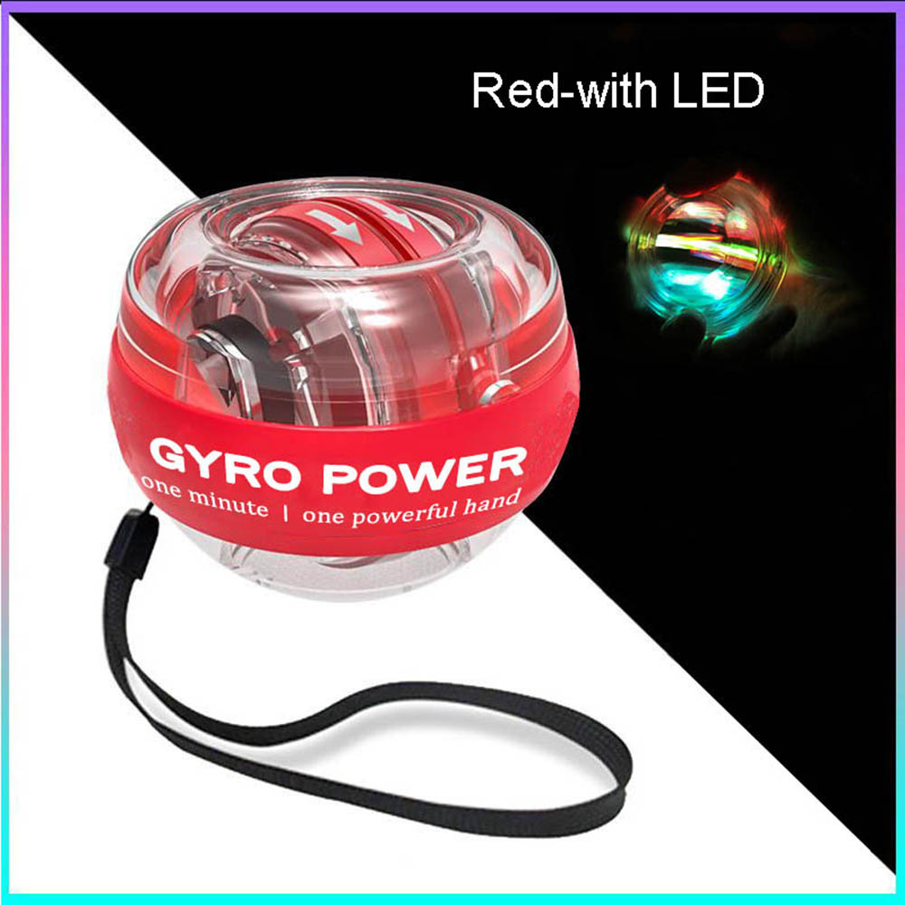 100KG Gyro Power Ball Hand Exerciser LED Wrist Strengthener Muscle Training Powerball Wrist Exercise Equipment Motion Portable