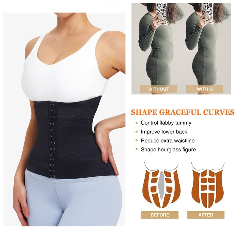 Waist Trainer Corset Women Binders Shapers Tummy Wrap Body Shapewear Slimming Belt Flat Belly Workout Postpartum Girdle