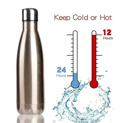 Stainless Steel Sport Thermos Bottle Double Wall Keep Hot and Cold Insulated Vacuum Flask Thermal Water Bottle