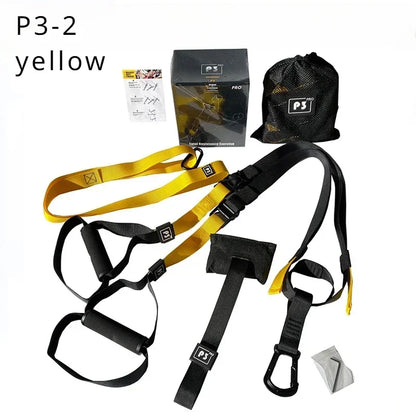 Adjustable Suspension Training System – Full Body Home Gym Workout Trainer with Door Anchor | Strength, Core, Fat Burning Fitness Straps
