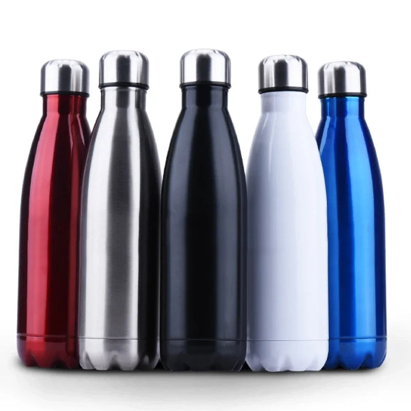 Stainless Steel Sport Thermos Bottle Double Wall Keep Hot and Cold Insulated Vacuum Flask Thermal Water Bottle