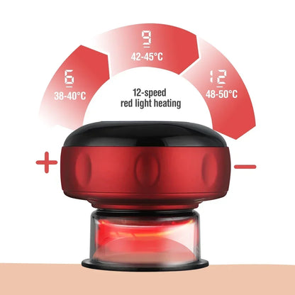 Electric Cupping Massager with Heat – Portable Smart Suction Therapy Device for Muscle Relaxation