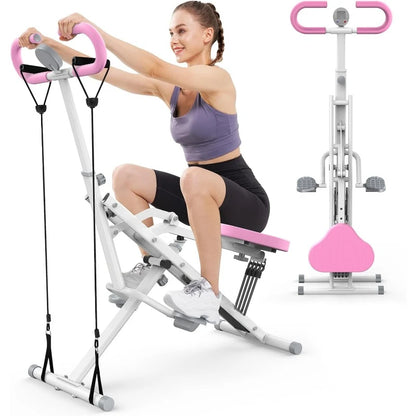 Deep Squat Machine for Home, Bigger Glutes, Hamstrings and Quads Full Body Machine, Ride & Rowing Machine for Butt, Abs and back