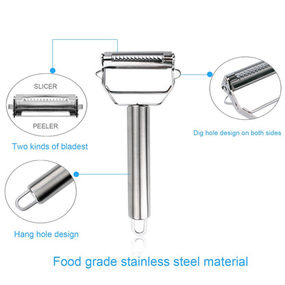 Stainless Steel Dual Blade Vegetable Peeler – Efficient & Ergonomic for Easy Peeling Vegetable Fruit Peeler Stainless Steel Durable Potato Slicer Shredder Carrot Peeler