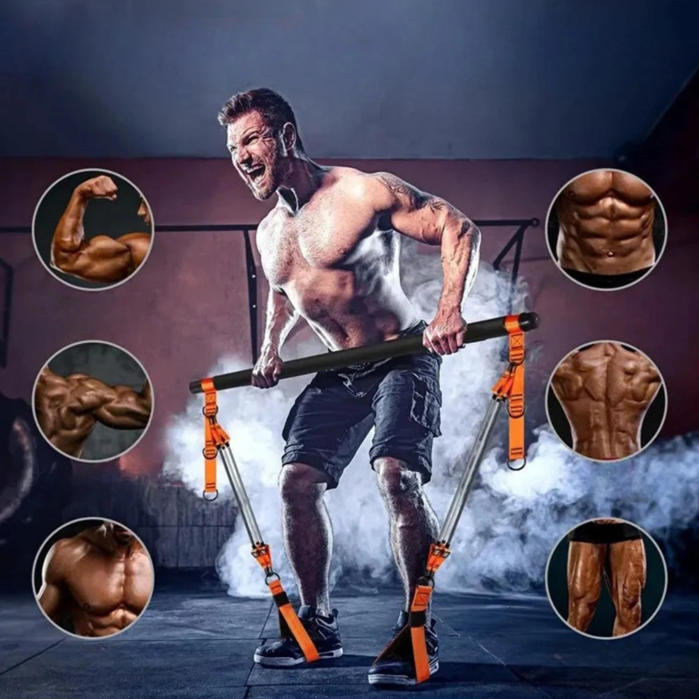 Portable Weighted Resistance Bar Kit – Full Body Workout System for Strength, Toning & Muscle Building