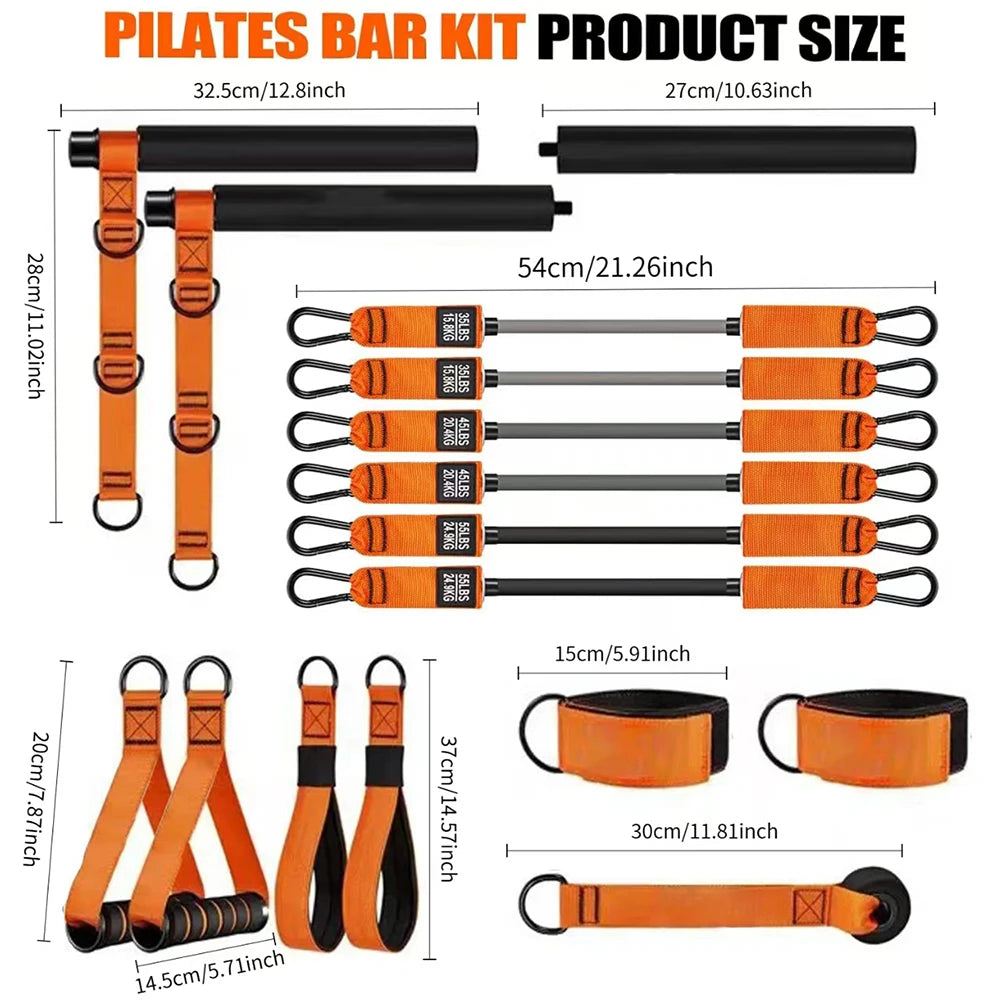 Portable Weighted Resistance Bar Kit – Full Body Workout System for Strength, Toning & Muscle Building