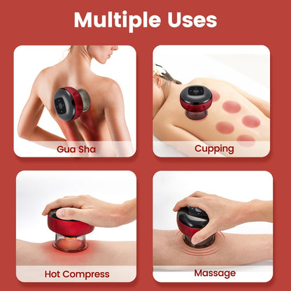 Vacuum Cupping Massage Set - Natural Pain Relief & Relaxation Therapy Kit - Handcrafted Cups for Muscle Recovery and Stress Relief - Holistic Health Gift Idea