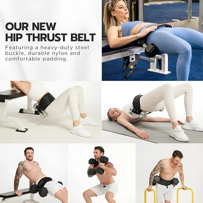 Hip Thrust Belt Dumbbell Belt for Relieve Pressure, Booty Belt with Stronger Load-Bearing with Dumbbells, Kettlebells or Plates