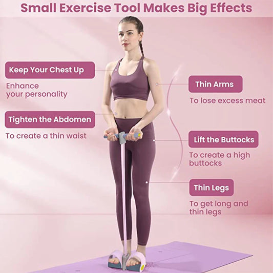 Foot Pedal Resistance Band Trainer – Full Body Home Workout for Waist, Legs & Arms