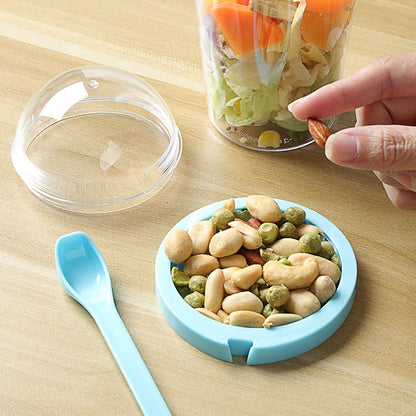 Portable Breakfast Cups Oatmeal Cereal Nut Yogurt Salad Cup Container Lunch Bento Salad Bowl Bottle Cup Salad Box