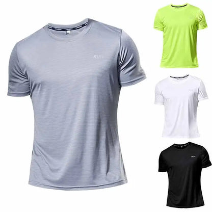 Men's Polyester Sports Gym T-Shirt – Short Sleeve Dry Fit, Lightweight Workout Top S-5XL