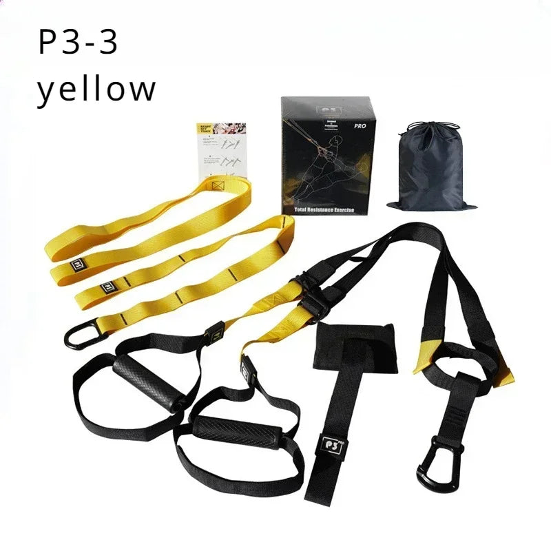 Adjustable Suspension Training System – Full Body Home Gym Workout Trainer with Door Anchor | Strength, Core, Fat Burning Fitness Straps