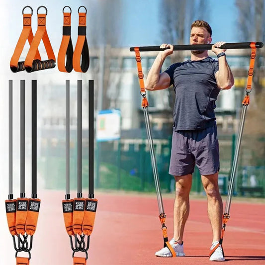 Portable Weighted Resistance Bar Kit – Full Body Workout System for Strength, Toning & Muscle Building