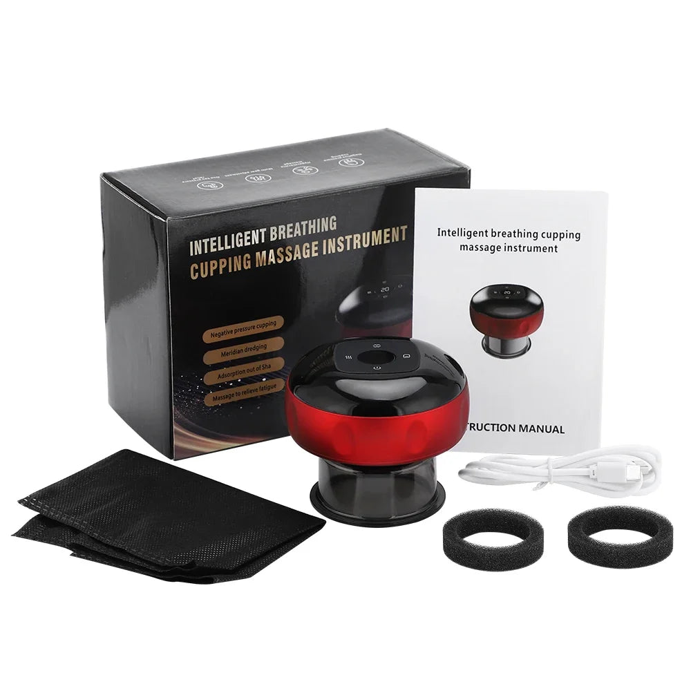 Electric Cupping Massager with Heat – Portable Smart Suction Therapy Device for Muscle Relaxation