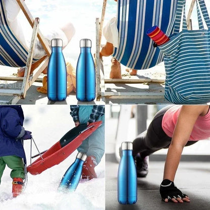 Stainless Steel Sport Thermos Bottle Double Wall Keep Hot and Cold Insulated Vacuum Flask Thermal Water Bottle