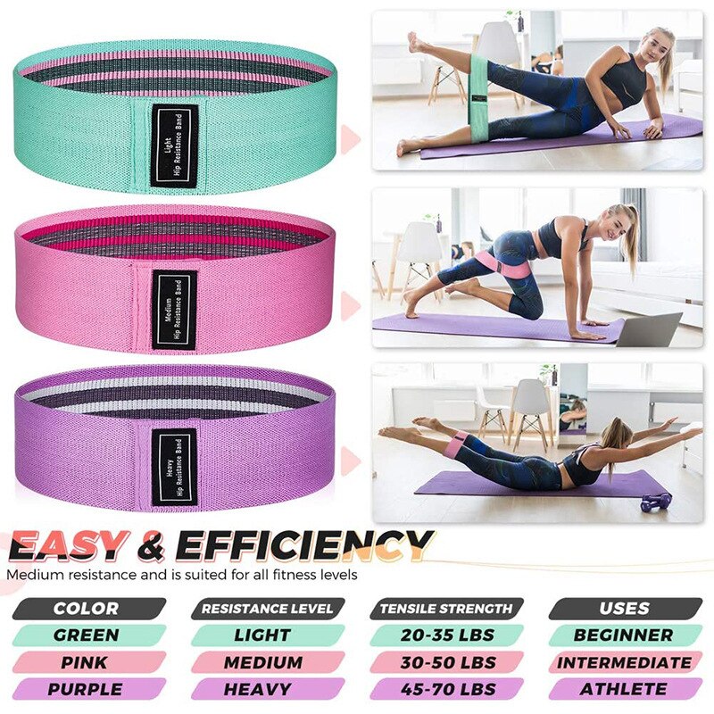 Resistance Band with Non-Slip Design Elastic Yoga Resistance Bands Buttocks Expansion Bands For Home Exercise Equipment