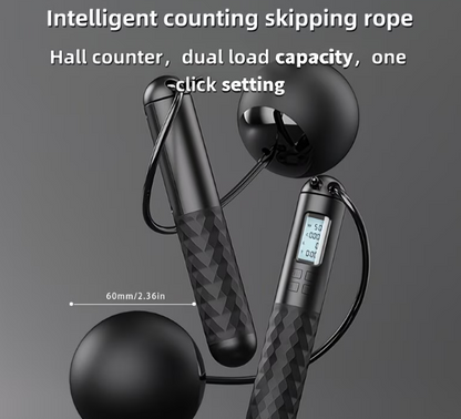 Cordless Jump Rope with Counter – Burn Fat at Home, No Space Needed, Smart Calorie Tracker