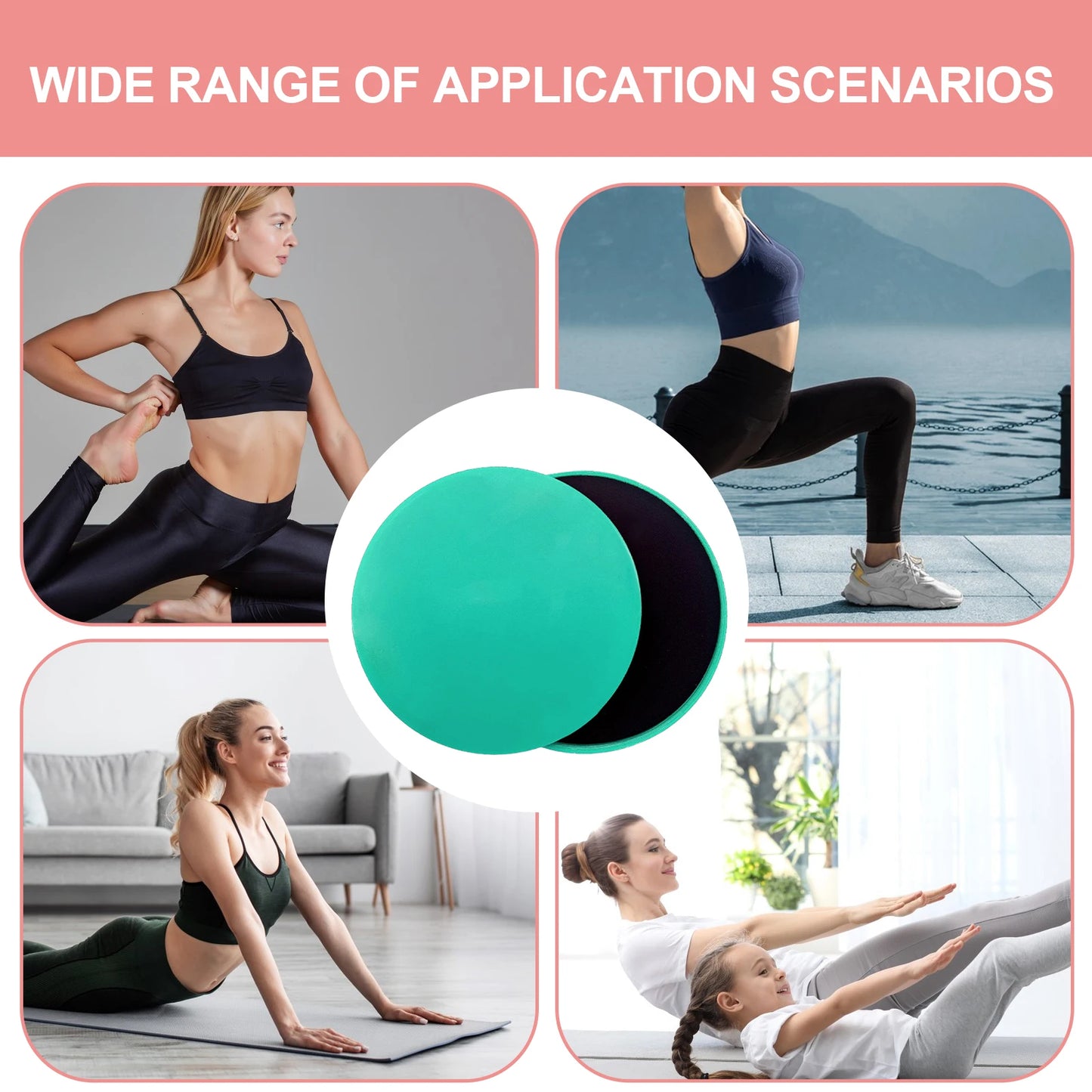 Fitness Core Slider Pilates Exercise Gliding Discs Slider Full-Body Workout Accessories Abdominal Training Yoga Sports Equipment