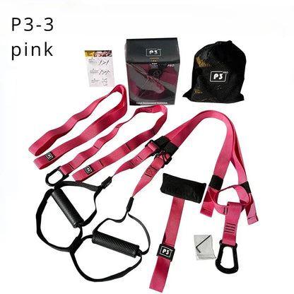 Adjustable Suspension Training System – Full Body Home Gym Workout Trainer with Door Anchor | Strength, Core, Fat Burning Fitness Straps