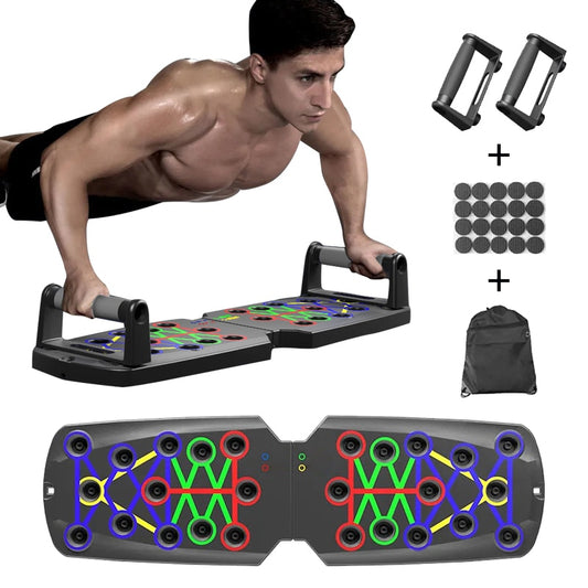 Portable Push Up Board 20 positions foldable with handles Workout Equipment Push Up Bar for Home Gym Equipment Bodybuilding Fitness Sports